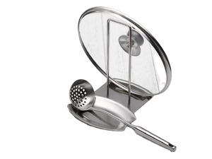 Suporte para Tampa de Panela, Organizador de Cozinha em Aço Inoxidável, Suporte para Esponja e Colher, 1 Peça - Product Image 3