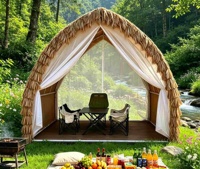 Pavillon de luxe de style voilier en PE, résistant à l'eau, au feu et à la neige, en acier thermolaqué, pour jardin, directement de l'usine