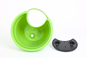 Pot de fleurs suspendu moderne en PP, design circulaire orange, blanc et vert, pour montage sur rail de jardin, jardinière pour fleurs et plantes vertes, utilisation extérieure - Product Image 5