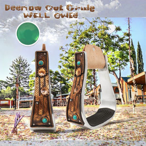 Étriers en acier Western et mors en fer pour l'équitation, 50x20x40cm, pour hommes et femmes - Product Image 3