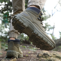 Bottes de randonnée tactiques mi-hautes et basses pour hommes, en cuir spatial, pour le désert, la montagne et le sport, pour le commerce extérieur et les opérations terrestres