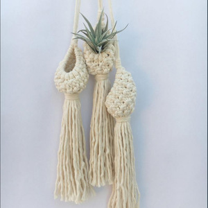 Style moderne décoratif fait à la main coton tissé écologique rond <span class=keywords><strong>tapisserie</strong></span> filet sac air ananas fleur panier - Product Image 4