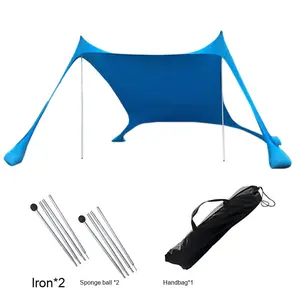 Tente de plage en <span class=keywords><strong>lycra</strong></span> élastique, auvent de protection contre le soleil et de fouille dans le sable pour le parc en plein air, la pêche et le camping, style tente - Product Image 6