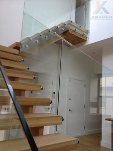 Escalera Moderna <span class=keywords><strong>de</strong></span> <span class=keywords><strong>Madera</strong></span> con Barandillas Decorativas <span class=keywords><strong>de</strong></span> Acero Inoxidable, Cables/Tuberías, <span class=keywords><strong>Escaleras</strong></span> Rectas <span class=keywords><strong>para</strong></span> el Hogar - Product Image 5