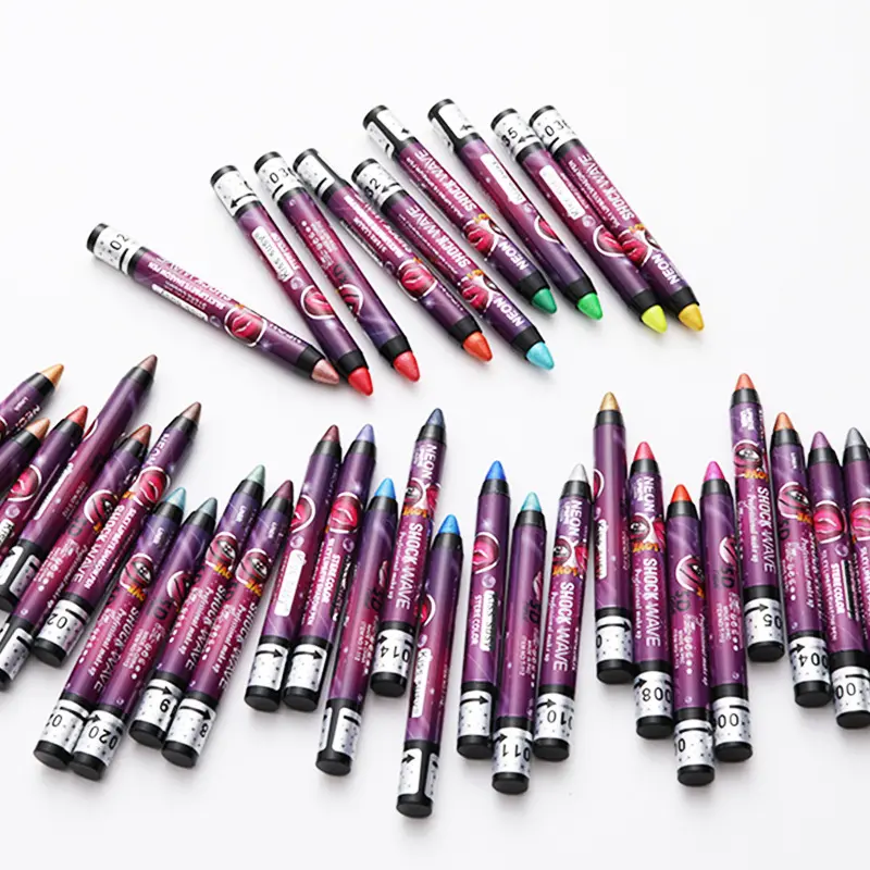 New product OEM 36 color eye shadow pencil lip pencil 2 in 1 not easy to smudge lipstick pen