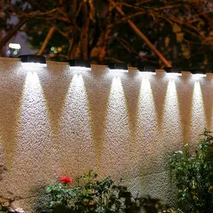 Lámpara Solar de Jardín para Valla con 3 LED, IP65, con Batería, Sensor de Luz, ABS, Encendido Automático Nocturno - Product Image 3