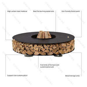 CRUCERO Tamaño personalizado Villa Exterior <span class=keywords><strong>Terraza</strong></span> sin humo Madera/<span class=keywords><strong>Gas</strong></span>/Alcohol/Atomizado/<span class=keywords><strong>Chimenea</strong></span> electrónica 1200mm Fogata independiente - Product Image 6