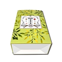 Boîte cadeau de luxe en carton personnalisée avec logo sur mesure, boîte pliante en papier pour emballage de café en poudre et petits sachets de thé