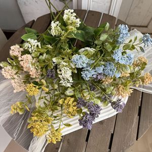 Fleurs artificielles d'osmanthus Jinxi, branche unique en soie, pour mariage, photographie en extérieur, décorations d'intérieur, blanc, jaune, champagne - Product Image 1