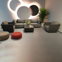 Couture Garden Design Mobilier d'extérieur en corde : Ensemble canapé simple, Chaise de jardin, Fauteuil pivotant