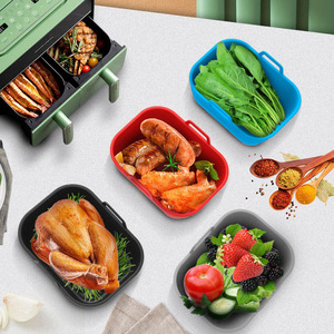 Revêtements en silicone pour friteuse à air, résistants à la chaleur, pour four, panier en silicone pour friteuse à air, accessoires réutilisables pour friteuse à air - Product Image 2