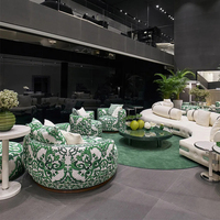 Fauteuil en tissu Verde Maiolica fait à la main loisirs de luxe modernes pour salon maison Villa chambre appartement élégance intemporelle