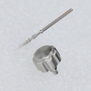 Couronne à visser robuste et volumineuse, étanche, en acier inoxydable 316L de 7,2 mm, sans logo, finition brossée brillante, modèle H&T 009, pour mouvements NH34 NH35 <span class=keywords><strong>NH36</strong></span> - Product Image 3