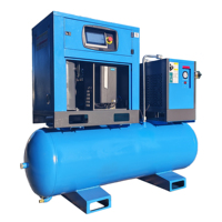 Compresseur d'air à vis industriel lubrifié stationnaire 500L 220V/380V 50Hz 10HP 7.5KW 8-10Bar pour service automobile