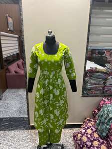 Tunique, Kurta, Kurti en coton Jaipuri à col rond, imprimé à la main, robes simples et décontractées, excellent prix - Product Image 2