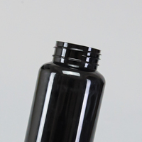 Vente en gros de flacons en plastique noir souple PET pour capsules et pilules, avec couvercle à vis, 225 ml, 250 ml, 300 ml, 400 ml