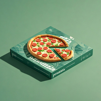 Boîte à pizza carrée recyclable avec fermeture magnétique, impression personnalisée du logo, pour emballage en gros de sushis et pizzas