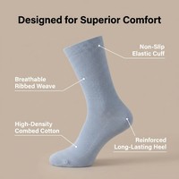 Chaussettes de compression OEM personnalisées 100 % coton, couleur unie, mi-mollet, décontractées, douces, respirantes, pour usage quotidien, plusieurs couleurs, vente en gros