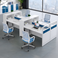 Postes de travail modulaires ergonomiques modernes avec panneaux en bois pour centres d'appels