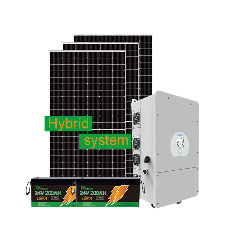 5kw гибридная солнечная энергетическая система 3kw 4kw 6kw солнечная энергия PV комплекты 5000w с контроллером MPPT и литий-ионным аккумулятором