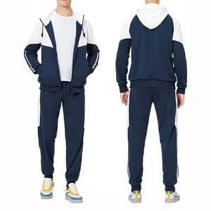 Prix de gros Ensembles de sweat-shirts patchwork pour hommes - Tendance mode personnalisée, grammage lourd, haute qualité - Product Image 3