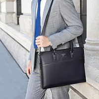 Sac à main pour ordinateur portable en cuir véritable pour homme, sac à bandoulière décontracté en cuir pleine fleur, sac à documents en polyester