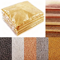 1KG Micro-perles métalliques pour ongles, breloques pour ongles, billes de caviar rondes en acier inoxydable, strass pour ongles pour DIY ongles / artisanat de bijoux et coques de téléphone