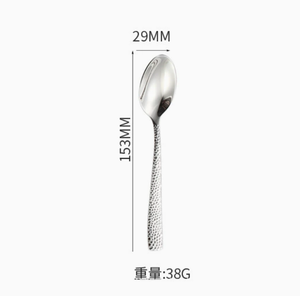 DFU233 Customized luxury Hammered handle stainless steel cutlery table knife steak knife table <b>forks</b> <b>dessert</b> <b>forks</b> customized - Product Image 6