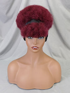 Perruque <span class=keywords><strong>Courte</strong></span> <span class=keywords><strong>Coupe</strong></span> Pixie Afro Bouclée avec Bandeau <span class=keywords><strong>Cheveux</strong></span> Humains Brésiliens Remy Perruque Bob sans Colle ni Dentelle Entièrement Faite à la Machine <span class=keywords><strong>pour</strong></span> Femme - Product Image 5