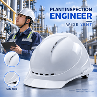 Casque de sécurité industriel certifié EN397, en ABS, avec visière à quatre côtés ventilée et fentes, compatible avec les casques de sécurité utilitaires