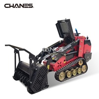 Mini Skid Steer Loader con Attacco Trinciatutto Forestale, Nuovo, Compatibile con la Maggior Parte dei Marchi, per Uso Domestico, Edilizia, Agricoltura, Vendita al Dettaglio, in Acciaio Resistente