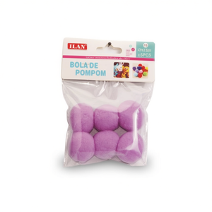 Pallina di ponpon Ilan da 3,5 cm viola per decorazioni artigianali e progetti fai da te - Product Image 2