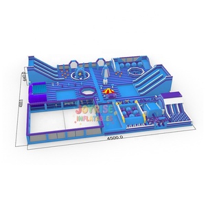 JOYRISE JP-02 Géant Terrain <span class=keywords><strong>de</strong></span> Football <span class=keywords><strong>Gonflable</strong></span> 45x40m Équipement pour Parc d'attractions Extérieur Wipe Out & Play Castle Garantie 3 Ans - Product Image 4