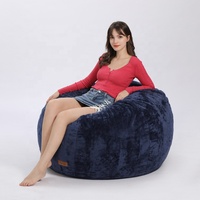 Fauteuil inclinable de luxe doux et confortable, canapé pouf rond et couette
