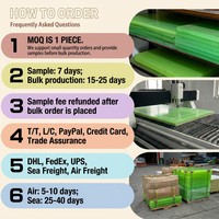 Feuille d'isolation en plastique technique découpée CNC, sur mesure, verte, haute densité, résistante à l'usure, épaisseur 0,2-3 mm, MOQ 1 pièce