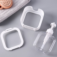 Offre Spéciale Contenant Cosmétique en Plastique Transparent Forme Carrée 300 ml 500 ml, Bouteille de Lotion Corporelle ou Gel Hydroalcoolique avec Pompe