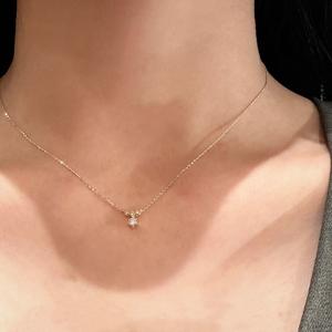 Collier à double pendentif en argent pur S925, style japonais, cœur de diamant étincelant, lumière d'étoile, mode haut de gamme - Product Image 5