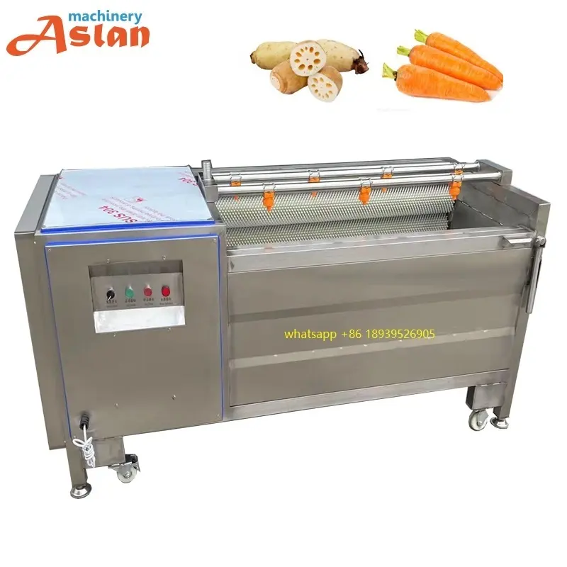 Borstel Roller Aardappel Wasmachine Verse Gember Reiniging En Peeling Machine Wortel Taro Washer Cleaner