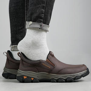 Mocassins à semelles épaisses Chaussures décontractées en PU résistantes à l'usure pour hommes Chaussures d'affaires en cuir à la mode - Product Image 6