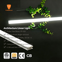 Barre lumineuse LED invisible en alliage d'aluminium ultra-mince profil T 10x10mm pour soudage et découpe, éclairage dissimulé intégré aux armoires