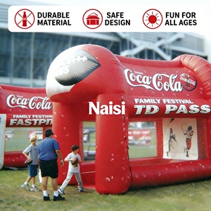 Jeu de ballon de Football gonflable pour enfants, avec <span class=keywords><strong>Cage</strong></span> de vitesse gonflable, d'entraînement, d'extérieur - Product Image 1