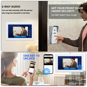 2024 Skynex 1080P Hd Wifi Ip65 Impermeável Conecte TUYA APP Customized Touch Screen <span class=keywords><strong>Intercom</strong></span> <span class=keywords><strong>Systems</strong></span> para Visiophone de Segurança Doméstica - Product Image 3