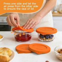 Couvercles en silicone de qualité alimentaire, compatibles lave-vaisselle et micro-ondes, remplacement pour Pyrex Freshlock et SNAPWARE (7202R)