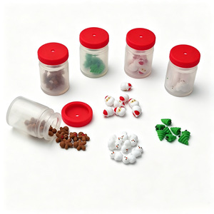 Mini Christmas Wishing Bottle Focal Beads for <b>Pens</b> Transparent Shaker Jar Food Grade BPA Free Silicone Beads <b>Pen</b> Keychain - Product Image 2