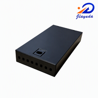 Caja de Terminación de Fibra Óptica de 8 Puertos para Montaje en Pared, Vacía, con Puertos Redondos ST/FC, Panel de Conexión Metálico de Acero Laminado en Frío, 256x130x41mm