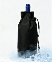 Manchon réutilisable en polyester pour bouteille de vin, isotherme, étanche, portable, sac refroidisseur pour champagne et bière, avec cordon