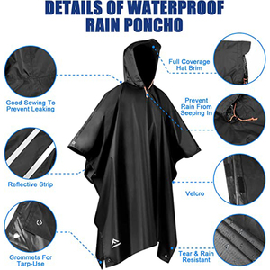 Manufacture Produce High Quality Eco-friendly Raincoat <strong>Waterproof</strong> Raincoat Poncho <strong>Trench</strong> for Outdoor - Product Image 4