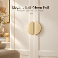 Poignées de meuble modernes demi-lune pour tiroirs de cuisine, armoires, commodes et placards – Quincaillerie de mobilier
