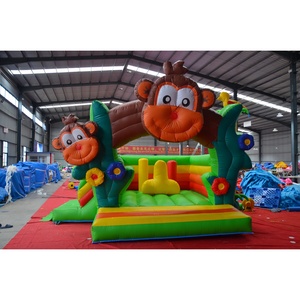 Castillo Inflable con Tobogán de Mono de la Selva Tropical, Brincolín Inflable, Hupfburg Comercial, Casa de Brinco, Moonwalk para Niños - Product Image 4