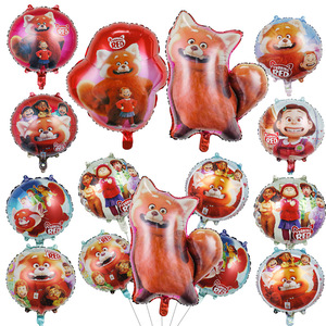 Nuovi Palloncini Rotondi in Foil con Personaggi dei Cartoni Animati per Decorazioni di Feste di Compleanno, Palloncino 'Turning <span class=keywords><strong>Red</strong></span>' - Product Image 1